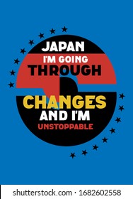 Japan Unstoppable,t-shirt Design Fashion Vector