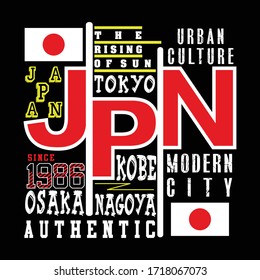 JAPAN URBAN CULTURE design graphic typography, vector illustration