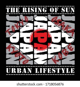 JAPAN URBAN LIFESTYLE design graphic typography, vector illustration