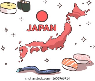 Japan vector . Japan doodle