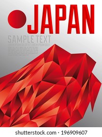 Japan - Vector geometric background - modern flag concept - Japanese colors