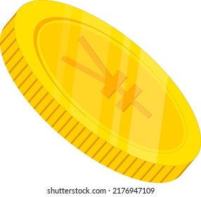 Japan vector hand drawn flag, Japanese yen