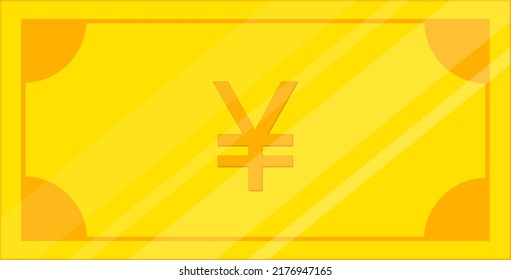 Japan vector hand drawn flag, Japanese yen