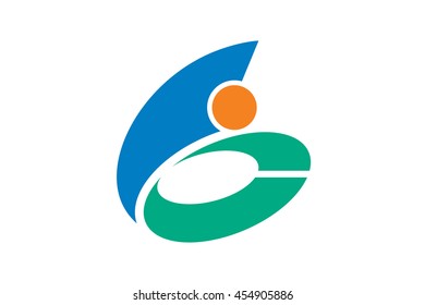 Japan vector image of Nikaho city flag. Proportion 2:3. EPS10.   
