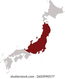 Japan Vector Map Design, Flag Symbol Icon Image