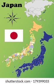 Japan vector set. Isolated