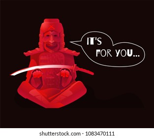 Japan warrior.Vector illustration