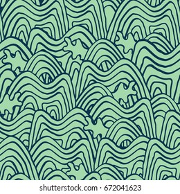 japan wave abstract seamless pattern 
