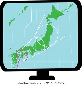 Japan weather forecast in TV