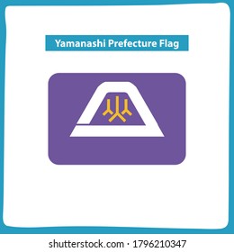 Japan Yamanashi Prefecture Flag Flat Design Vector