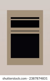 Japandi Neutral Scandinavian Wall Art. Minimalist Modern Japanese Digital Art Poster. Trendy Earthy Aesthetic Wall Decor