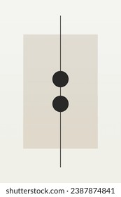 Japandi Neutral Scandinavian Wall Art. Minimalist Modern Japanese Digital Art Poster. Trendy Earthy Aesthetic Wall Decor