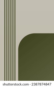 Japandi Neutral Scandinavian Wall Art. Minimalist Modern Japanese Digital Art Poster. Trendy Earthy Aesthetic Wall Decor