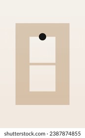 Japandi Neutral Scandinavian Wall Art. Minimalist Modern Japanese Digital Art Poster. Trendy Earthy Aesthetic Wall Decor