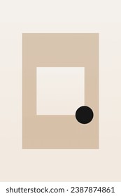 Japandi Neutral Scandinavian Wall Art. Minimalist Modern Japanese Digital Art Poster. Trendy Earthy Aesthetic Wall Decor