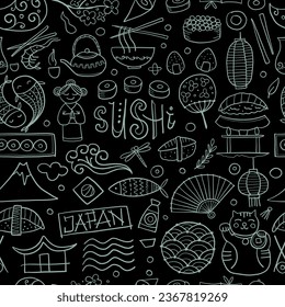 Japaneese Food and Traditions. Frame for your design