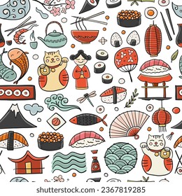 Japaneese Food and Traditions. Frame for your design