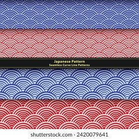 Japanes Pattern Seamless Curve Line Patterns