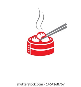 Japanes Sushi Logo Design Template. 