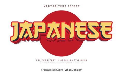 Japanese 3d editable text effect Template Suitable for Ninja Style