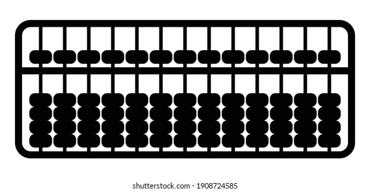 Japanese Abacus Icon Vector Illustration