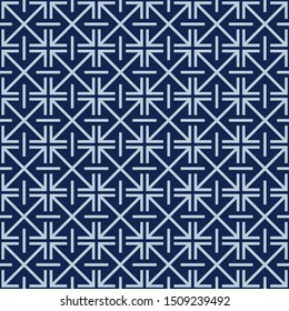 Japanese Abstract Cross Seamless Pattern