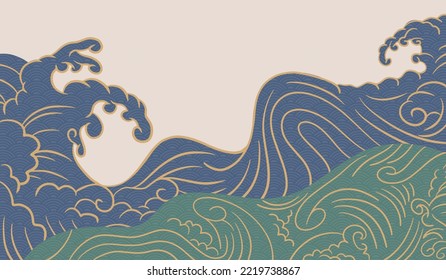 Diseño de fondo vectorial abstracto japonés