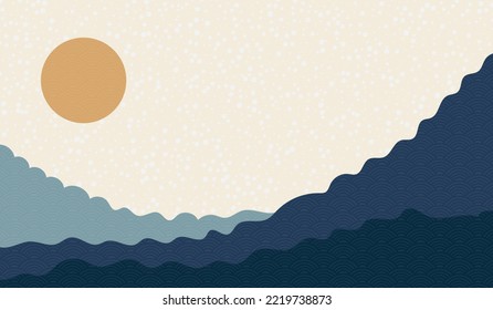Japanese abstract vector background design