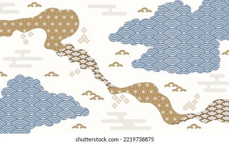 Japanese abstract vector background design
