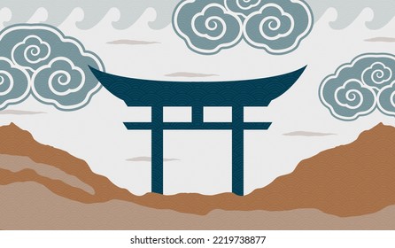 Japanese abstract vector background design