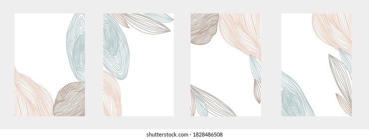 Japanese abstract wave pattern background. Line elements template in oriental style. Vector illustration hand drawn