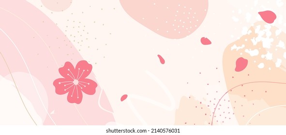 Japanese aesthetic background pattern. Tradition oriental design style banner card with geometric elements and abstract shapes. Golden week banner.