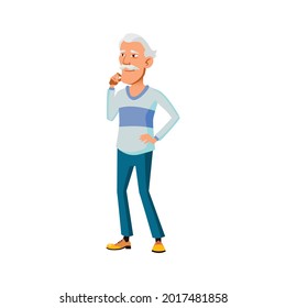japanese aged guy looking with love at granny cartoon vector. japanese aged guy looking with love at granny character. isolated flat cartoon illustration