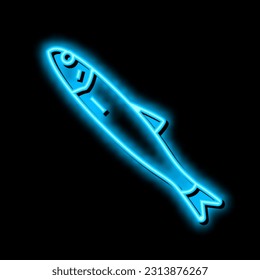 japanese anchovy neon light sign vector. japanese anchovy illustration