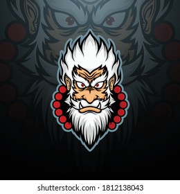 Japanese Angry Oldman Esports Logo Vector Stock Vector (Royalty Free ...