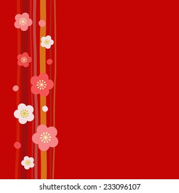 Japanese apricot background / vector eps10