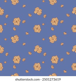  Motif harmonieux d'Image vectorielle d'automne de fleur d'art japonais