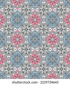 Japanese Art Tile Vector Seamless Pattern
