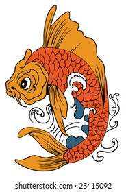 japanese art - vector koi (fish) - hand drawn