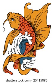 japanese art - vector koi (fish) - hand drawn