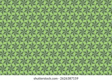 Japanisch Asanoha geometrisches Muster Olive Green