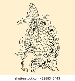 Japanese asset koi fish vector art