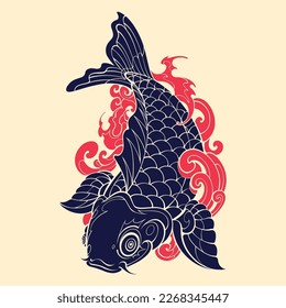 Japanese asset koi fish vector art