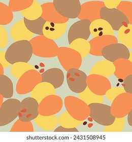 Japanese Autumn Overkap Leaf Vector Seamless Pattern