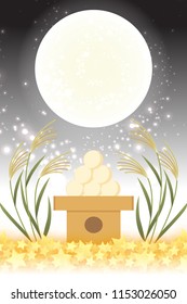 Japanese autumn traditional event, viewing the moon