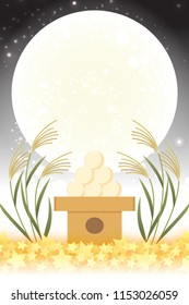 Japanese autumn traditional event, viewing the moon