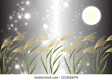 Japanese autumn traditional event, viewing the moon
