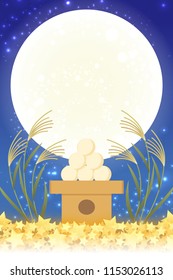 Japanese autumn traditional event, viewing the moon