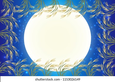 Japanese autumn traditional event, viewing the moon