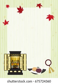 Japanese autumnal equinox day vector frame